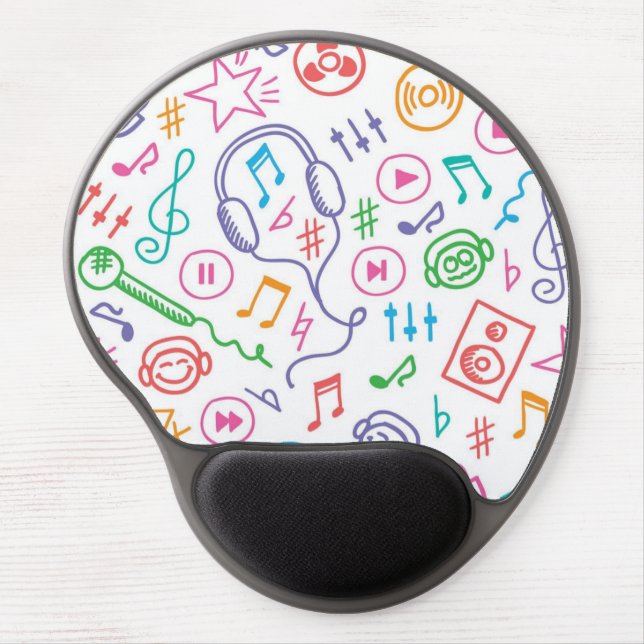 Music pattern gel mouse pad (Front)
