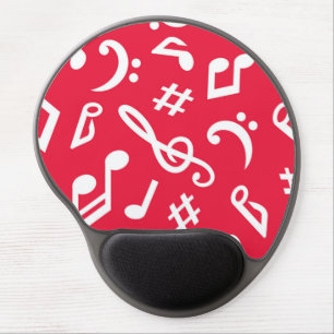 Music pattern gel mouse pad