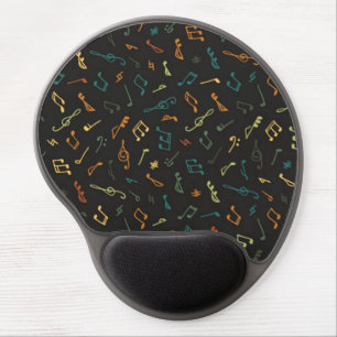 Music pattern gel mouse pad