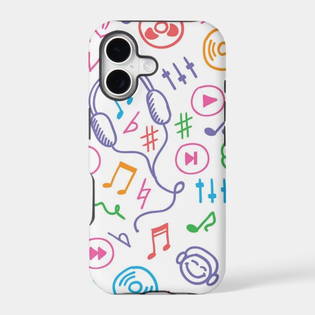 Music pattern iphone case (Back)