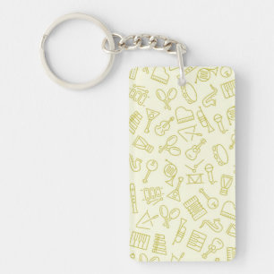 Music pattern keychain