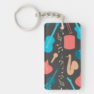 Music pattern keychain