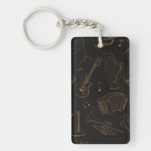 Music pattern keychain
