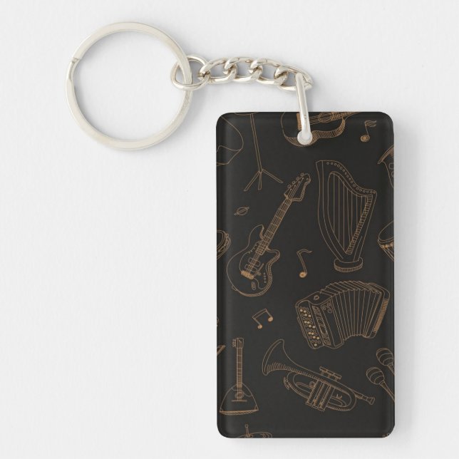 Music pattern keychain (Front)