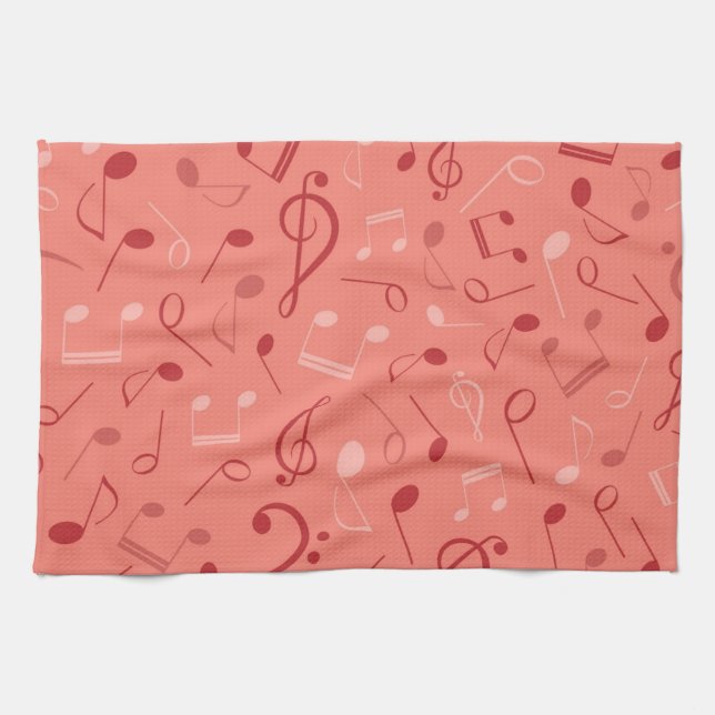 Music pattern kitchen towel (Horizontal)