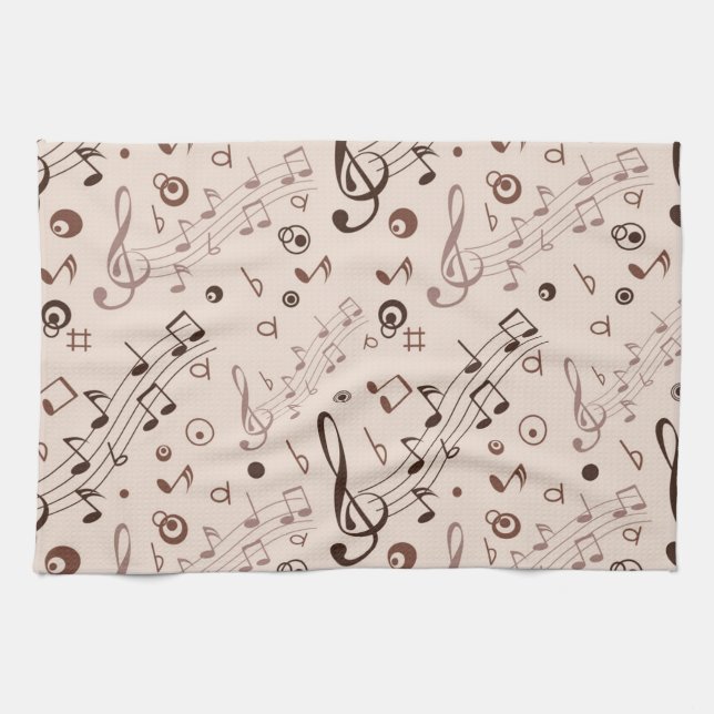 Music pattern kitchen towel (Horizontal)