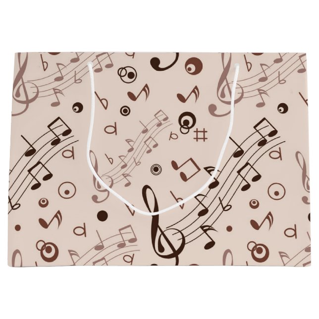 Music pattern large gift bag (Front)