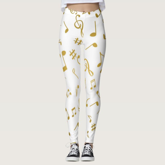 Music pattern leggings (Front)