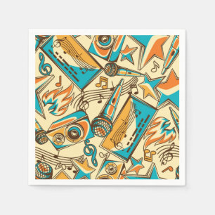 Music pattern napkins