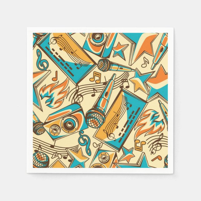 Music pattern napkins (Front)
