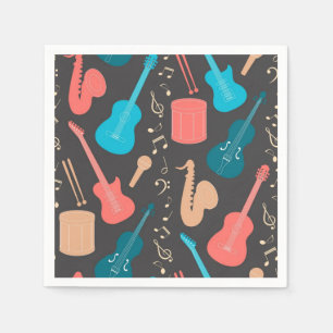 Music pattern napkins