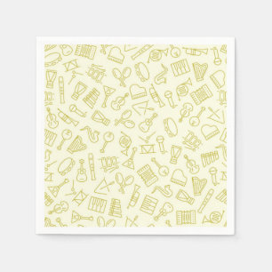 Music pattern napkins