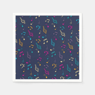 Music pattern napkins