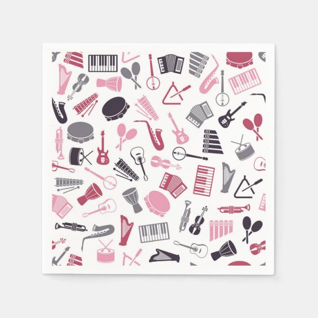 Music pattern napkins (Front)