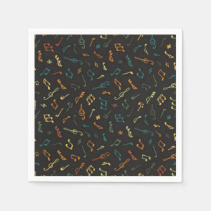 Music pattern napkins