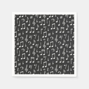 Music pattern napkins