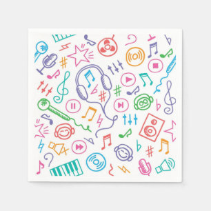 Music pattern napkins