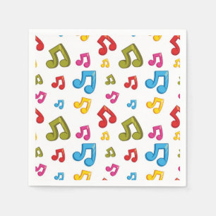 Music pattern napkins