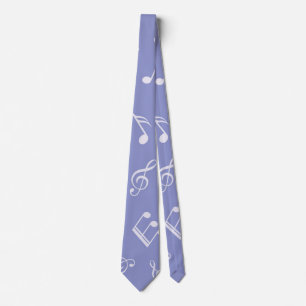 Music pattern neck tie