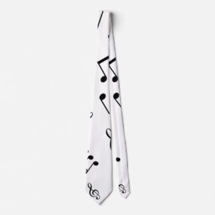Music pattern neck tie