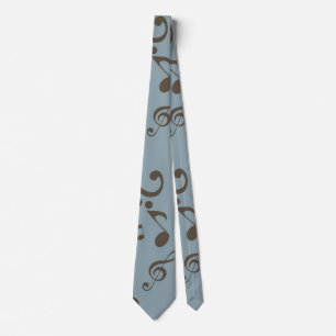 Music pattern neck tie