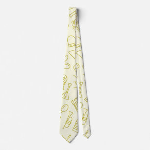 Music pattern neck tie