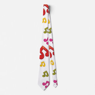 Music pattern neck tie