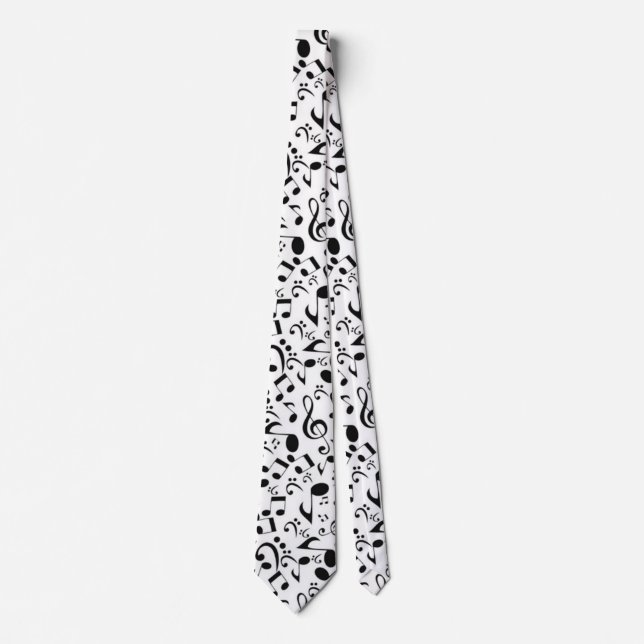 Music pattern neck tie (Front)