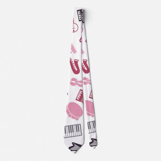 Music pattern neck tie (Front)