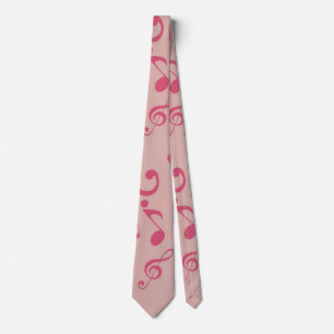 Music pattern neck tie