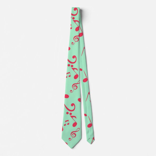 Music pattern neck tie (Front)