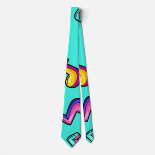 Music pattern neck tie
