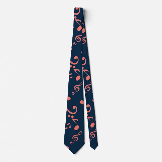 Music pattern neck tie (Front)
