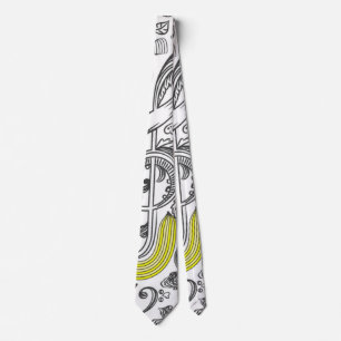 Music pattern neck tie
