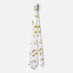 Music pattern neck tie