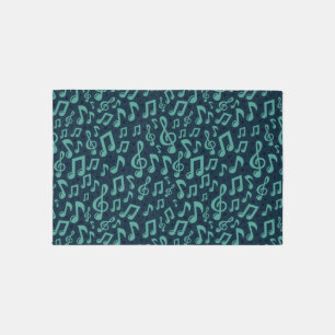 Music pattern outdoor rug