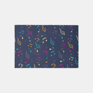 Music pattern outdoor rug