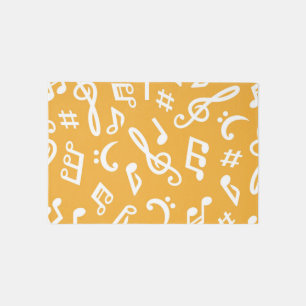 Music pattern outdoor rug