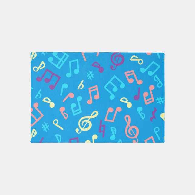 Music pattern outdoor rug (Front)