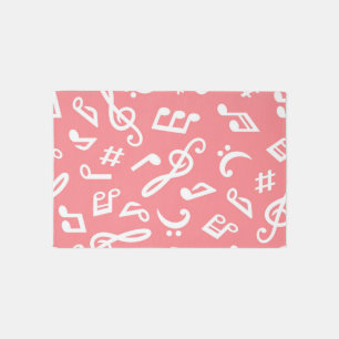 Music pattern outdoor rug