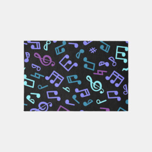 Music pattern outdoor rug