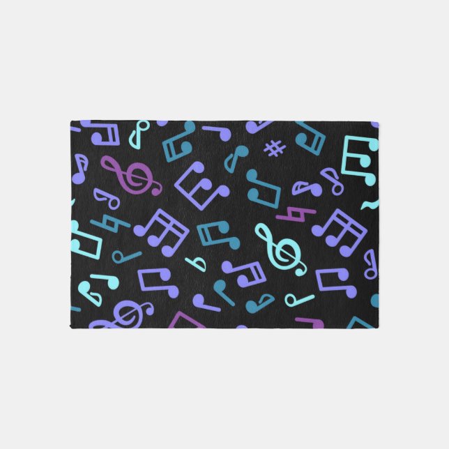 Music pattern outdoor rug (Front)