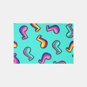 Music pattern outdoor rug