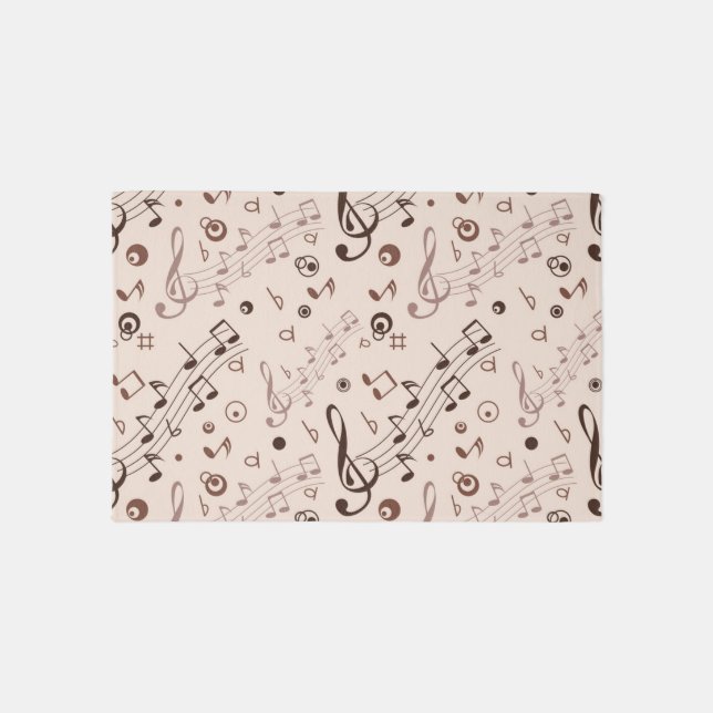 Music pattern outdoor rug (Front)