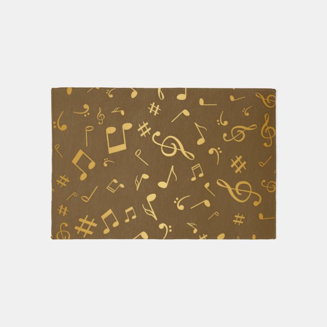 Music pattern outdoor rug (Front)
