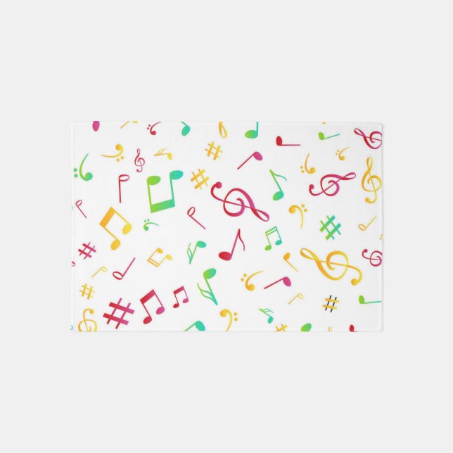 Music pattern outdoor rug (Front)