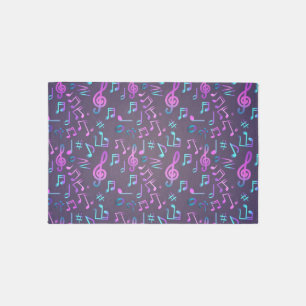 Music pattern outdoor rug