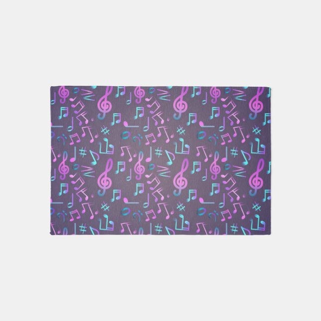 Music pattern outdoor rug (Front)
