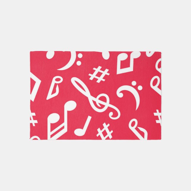 Music pattern outdoor rug (Front)