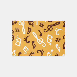 Music pattern outdoor rug